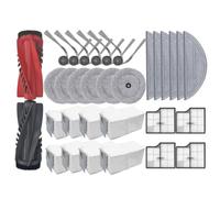 Paquete de 31 piezas de repuesto Saros 10 para aspiradora robótica Roborock Saros 10, incluye 1 cepillo principal, 6 cepillos laterales, 6 trapos pequeños, 8 bolsas de polvo, 6 trapos grandes, 4