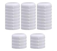 Paquete de 32 deslizadores de patas de patio para muebles, compatibles con patas de mesa de hierro forjado, diámetro de 1/2 pulgada, 38 mm (blanco)