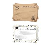 Paquete de 32 elegantes tarjetas de felicitación de papel para ceremonias de graduación, hechas a mano, tarjetas de bendición para compañeros de clase, suministros de fiesta, felicitaciones de