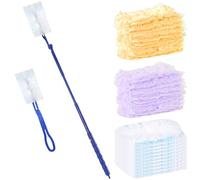 Paquete de 32 piezas de recambio para Swiffer Duster Plumero de material de 30 fibra electrostática, incluye 1 mango plegable y 1 mango telescópico, compatible con Swiffer para el hogar y la