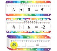 Paquete de 32 pizarras de borrado en seco de doble cara para el aula, manipuladores de matemáticas, suministros para maestros para jardín de infantes, primaria, educación especial, estudiantes,