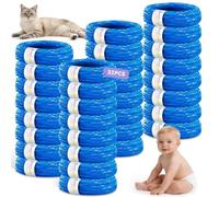 Paquete de 32 repuestos para papeleras de pañales, material antibacteriano y eliminador de olores, bolsas de basura gruesas y duraderas, compatibles con contenedores de pañales y cajas de arena
