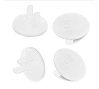 Paquete de 32 tapas de enchufe transparentes a prueba de niños protectores eléctricos de seguridad de 3,2 x 3,2 x 1,8 cm