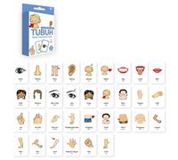 Paquete De 33 Fichas Bilingües Para Niños Lenguaje Con Bahasa Indonesia Y Vocabulario Animal Inglés Tarjetas Interactivas