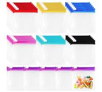 Paquete de 35 bolsas reutilizables para guardar pastillas y artículos pequeños, bolsas con cierre hermético para viajes, en varios colores para vitaminas, joyas y más