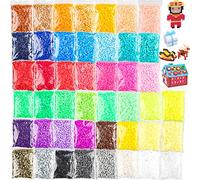 Paquete de 36 000 cuentas de fusibles de 45 colores, a granel surtido, cuentas de fusible multicolor para niños manualidades con papel de planchado