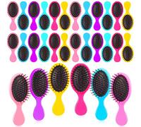 Paquete de 36 mini cepillos desenredantes para cabello seco y húmedo, cepillos para desenredar el cabello para niños pequeños, cepillo desenredante de cerdas suaves, cepillo de viaje para mujeres y
