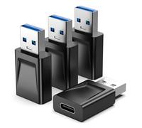 Paquete de 4: adaptador USB a USB C, conversión de alta velocidad todo en uno, adaptador USB A macho a USB-C hembra 3.1, enchufe ciego de doble cara, transmisión rápida de 10 Gbps para iPhone 15, 16