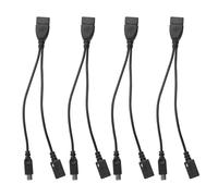 Paquete de 4 Adaptadores de Cable OTG, Adaptador de Micro-USB a USB Alimentado 2 en 1 (Cable OTG + Cable de AlimentacióN) para Streaming Sticks,