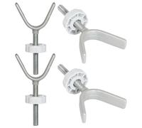 Paquete de 4 adaptadores de husillos de puerta de escalera, 12,5 x 6,5 x 0,5 cm, varillas de extensión de seguridad para bebés y mascotas montadas a presión con pernos de montaje, para escaleras