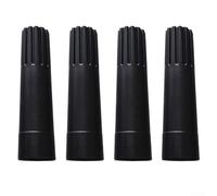 Paquete de 4 adaptadores de varilla telescópica para conexión de poste de torre con longitud extensible y material ABS duradero para un rendimiento fiable (negro)