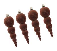 Paquete de 4 adornos colgantes de Navidad aterciopelados, elegantes adornos para el árbol de Navidad para el hogar, vacaciones, adornos de calabaza flocados