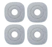 Paquete de 4 almohadillas cuadradas de microfibra de 9 pulgadas compatibles con True & Tidy Thick SPIN-800 TrueClean Mop M16 Spin Mop y la mayoría de fregonas y cubos cuadrados