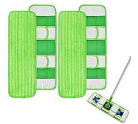 Paquete de 4 almohadillas de microfibra para fregonas Swiffer XL, paños reutilizables para trapear húmedos y secos compatibles con Swiffer Sweeper XL, repuestos de fregona XL lavables para todas las