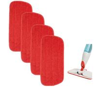 Paquete de 4 almohadillas de repuesto reutilizables de microfibra compatibles con OXO Good Grips Mop, repuestos de paño seco y húmedo para limpieza de suelos (mopa no incluida) (paquete de 4)