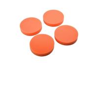Paquete de 4 almohadillas planas de pulido de coche de 125 mm para pulidoras giratorias orbitales, almohadillas de esponja naranja para automóviles gruesos y finos P
