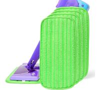 Paquete de 4 almohadillas reutilizables compatibles con Swiffer Wet Jet, almohadillas de microfibra lavables para limpieza de suelos