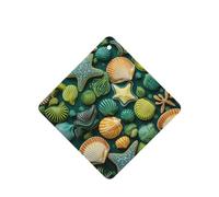 Paquete de 4 ambientadores para coche, diseño de conchas marinas verdes y amarillas, bonito ambientador para colgar en el coche, decoración de habitación de automóvil, regalo