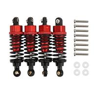 Paquete de 4 Amortiguadores Amortiguadores RC Ajustables Juego de Muelles Amortiguadores Piezas de Mejora para Tamiya TT-01 TT-02 TA05 TL-01 TA03 MF-01X(Rojo)