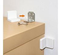 Paquete de 4 anclajes para muebles, estéticos e invisibles una vez instalados, asegura la estantería de 600 libras a la pared, anclaje de seguridad antivuelco para muebles a prueba de niños y bebés tu