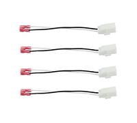 Paquete de 4 arnés de altavoz para modelos Jeep Dodge Chrysler para puerta delantera y trasera, adaptador de arnés de cableado de altavoz de repuesto 72-6514