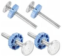 Paquete de 4 barras de husillo roscadas para puertas de bebé montadas a presión M10 Paseo a través de las puertas de seguridad para bebés puertas de escalera de perro (azul)
