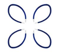 Paquete de 4 barreras retráctiles para cola, azul, negro y rojo, soportes de cuerda de cáñamo para control de multitudes, longitud ajustable de 50-150 cm para eventos, hoteles y uso al aire libre