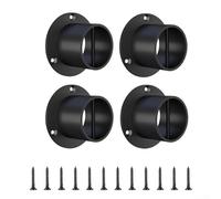Paquete de 4 bases redondas de acero inoxidable, para soporte de barandilla de valla de cubierta, anclaje de brida resistente 304 con tornillos, brida de soporte de cubierta