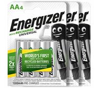 Baterías Recargables AA Energizer Universal 1300 mAh Accu NiMh Paquete Minorista