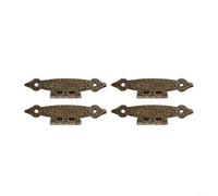 Paquete de 4 bisagras de gabinete de hierro antiguo de 5 pulgadas, en forma de H para un uso fiable en proyectos de muebles (bronce)