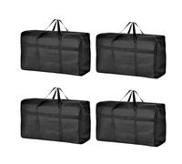 Paquete de 4 bolsas de almacenamiento extragrandes (negro-L), Negro-paquete de 4-130L, A18107-Black-4pack