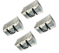 Paquete de 4 bolsas de almacenamiento permanentes de viaje para equipaje, armario, cajuela de coche, tamaño extra, plan transportable, flexible, reubicación flexible