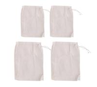 Paquete De 4 Bolsas De Gasa De Algodón Con Cordón, Bolsas De Tela Reutilizables, Bolsas De Filtro De Alimentos, Accesorios Para Hornear, Bolsitas De Té, Bolsas De Especias