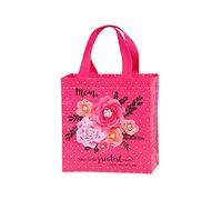 Paquete de 4 bolsas florales no tejidas para caramelos, bolsa de regalo para el día de la madre, con asas, reutilizables, 4 tipos, 8 x 9 x 4 pulgadas