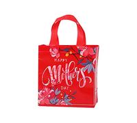 Paquete de 4 bolsas florales no tejidas para caramelos, bolsa de regalo para el día de la madre, con asas, reutilizables, 4 tipos, 8 x 9 x 4 pulgadas