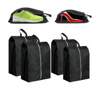 Paquete de 4 bolsas para zapatos de viaje, bolsa de viaje extra grande impermeable y a prueba de polvo con cierre de cremallera resistente, bolsa de viaje esencial para zapatos para hombres y mujeres,