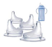 Paquete de 4 boquillas de silicona de repuesto para NUK, boquilla suave de repuesto para vasos NUK Active y Learner, fácil transición de botella a taza, sin derrames para pezones NUK Sippy, enseñando