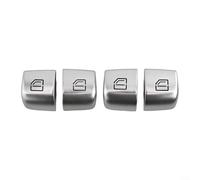 Paquete de 4 botones de interruptor de elevación de vidrio compatibles con Mercedes-Benz C300 C63 C350 GLC300 Clase C W205 X253 W222 números de pieza OEM 2059056811 2229052004