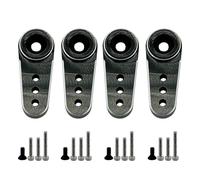Paquete de 4 brazos servo de aluminio 15T RC Mini Servo Horns Toy Car Accessories Compatible con Emax ES08MA Servo Fit para Axial SCX24 1/24 RC Crawler (negro)