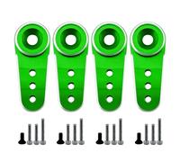 Paquete de 4 brazos servo de aluminio 15T RC Mini Servo Horns Toy Car Accessories Compatible con Emax ES08MA Servo Fit para Axial SCX24 1/24 RC Crawler (azul)