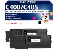 (Paquete de 4) C400/C405 Cartuchos de Tóner de Extra alto Rendimiento para Xerox VersaLink C400N C400DN C400DNM VersaLink C405 Impresoras, Impresión de Alto Volumen, Impresiones Nítidas, 10500 Páginas