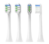 Paquete de 4 cabezales de repuesto for cepillos de dientes eléctricos SOOCAS V1/X1/X3/X5/X3U/X3PRO/v1/v2 con boquillas de cerdas suaves.(White)
