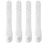 Paquete de 4 cabezales de repuesto para cepillos de dientes grises compatibles con cabezales de cepillo eléctrico de estilo similar de repuesto de cerdas suaves