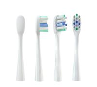 Paquete de 4 cabezales repuesto for cepillo dientes, compatibles con limpieza profunda y cerdas suaves(Deep clean White)