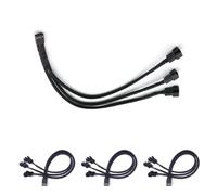 Paquete de 4 cables divisores de ventiladores PWM de 3 vías y 4 patillas - 30 cm Para conectar tres ventiladores PWM de la carcasa del PC o del disipador de la CPU
