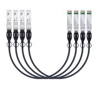 Paquete de 4 cables SFP+, 10G SFP+ DAC, 0,3 m, cable Twinax de cobre de conexión directa pasiva para Cisco SFP-H10GB-CU0.3M, Ubiquiti UniFi UC-DAC-SFP+, Meraki, Mikrotik, Intel, Fortinet, Netgear