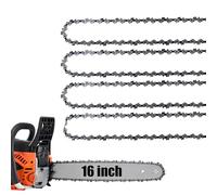 Paquete de 4 cadenas de motosierra de 16 pulgadas de paso LP de 3/8 pulgadas, calibre de 0.50 pulgadas, cadena de repuesto de 56 eslabones de transmisión para Craftsman, Poulan, Husqvarna, Echo,