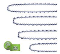 Paquete de 4 cadenas de motosierra de 30,5 cm, 109,2 cm, calibre 3/20.3 cm, paso LP 45 eslabones de transmisión, cadena de repuesto altamente duradera con caja de almacenamiento para Dewalt, Ryobi,
