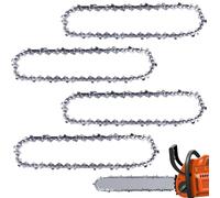 Paquete de 4 cadenas de sierra de 40 cm, 1,3 mm, 56 TG, compatible con Stihl, Dolmar, Husqvarna, Einhell, Bosch, Makita, etc., longitud de corte de hoja adecuada de 40 cm, cadenas de motosierra