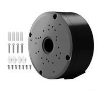 Paquete de 4 cajas de conexiones de cámara, impermeables, ABS, soporte de carcasa para cubierta de vigilancia hemisférica, organizador de cables CCTV resistente a la intemperie con gran espacio de